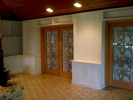 Custom shelving and finish carpentry